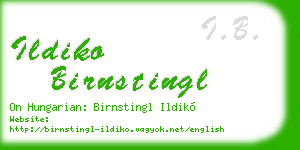 ildiko birnstingl business card